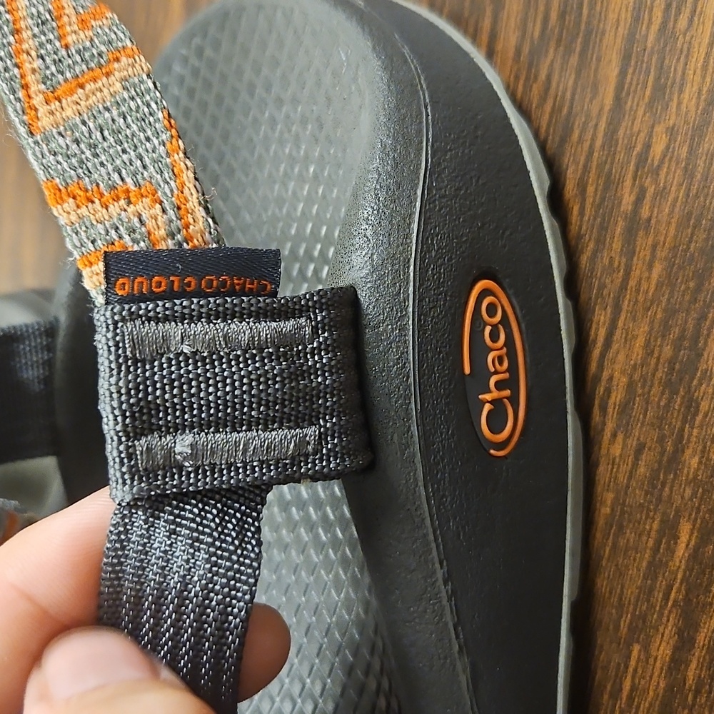 Chaco Z/Volv Strappy Sandals – Women’s 11 – Gray/Orange Webbing - Picture 7 of 9